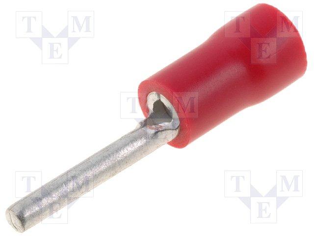 Cosse femelle cylindrique rouge pour câble 0.5 à 1mm² lot de 100