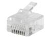 Lot de 10 x fiche modular rj45(8p /8c) male pour cable rond version courte