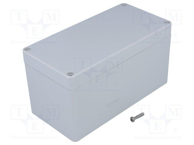 Coffret etanche ip65 en polycarbonate - gris clair  160 x 80 x 85mm