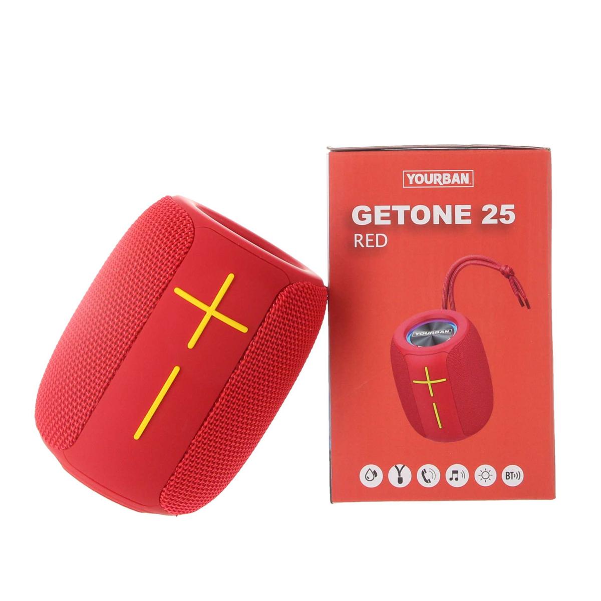 Enceinte nomade bluetooth compacte - couleur rouge