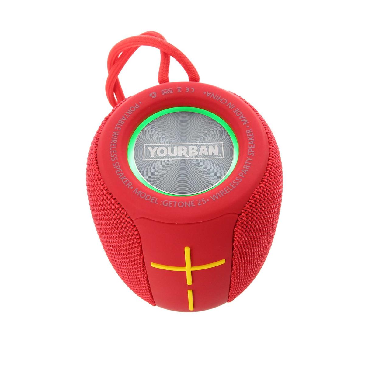 Enceinte nomade bluetooth compacte - couleur rouge