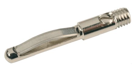 Fiche banane mâle 4.0mm  - non isolée - cat1  60vdc 16a - a visser - métal - ( vst 100 ) hirschmann