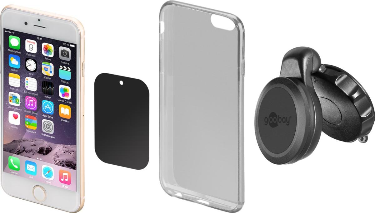 Kit de support magnétique universel pour smartphone sur ventouse (par-brise) + tableau de bord