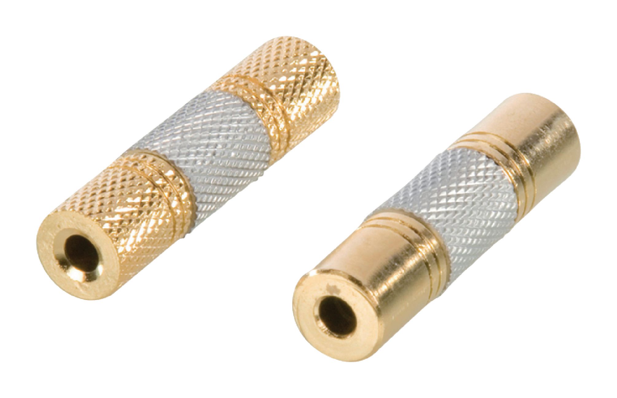 Adaptateur jack 3.5 stéréo femelle vers jack 3.5 stéréo femelle doré