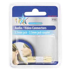 Adaptateur jack 3.5 stéréo femelle vers jack 3.5 stéréo femelle doré