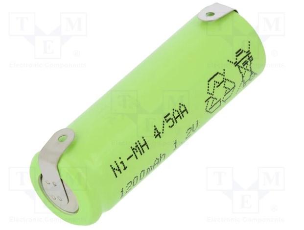 Accu ni-mh 1.2v 1200mah 4/5aa (14x43mm) à souder