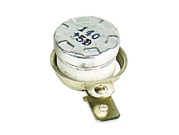 Inter therm. 10a 240v d=15mm h=10mm  140 c a fermeture (no) cosses