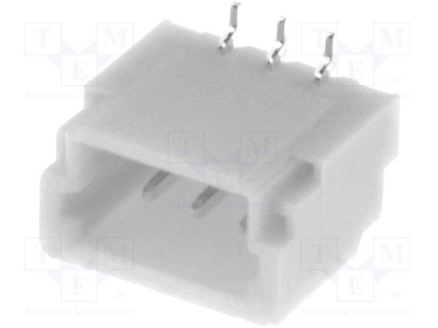Lot de 5 embases male verticale jst série sh fil à carte 3 poles au pas de 1mm 50v/1a