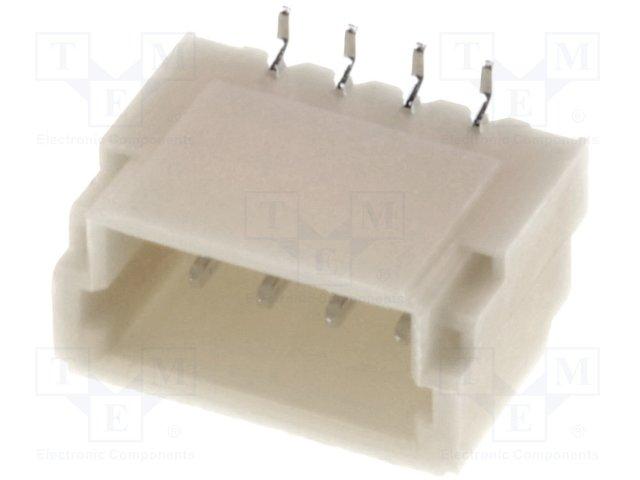 Lot de 5 embases male verticale jst série sh fil à carte 4 poles au pas de 1mm 50v/1a