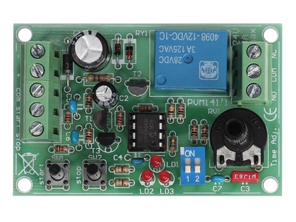 Kit minuterie marche- arrêt (1s - 60h) / 12vdc / 100ma