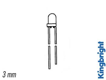 Led clignotante jaune diffusante 3mm