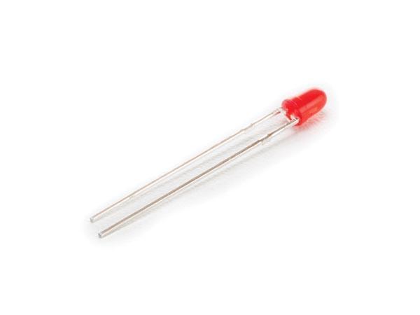 Led standard 3mm - rouge diffusant