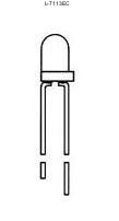 Led standard 5mm - rouge transparent