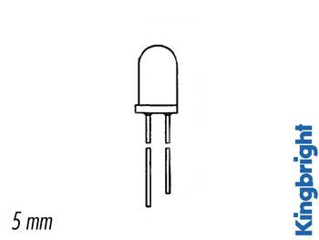 Photo-transistor transparent 5mm 940nm angle 20°