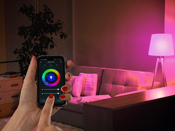 Lampe led - 10 w - e27 - rvb & blanc chaud