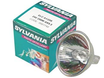 Lampe halogene sylvania 250w / 24v, elc long life, gx5.3, 3400k, 500h
