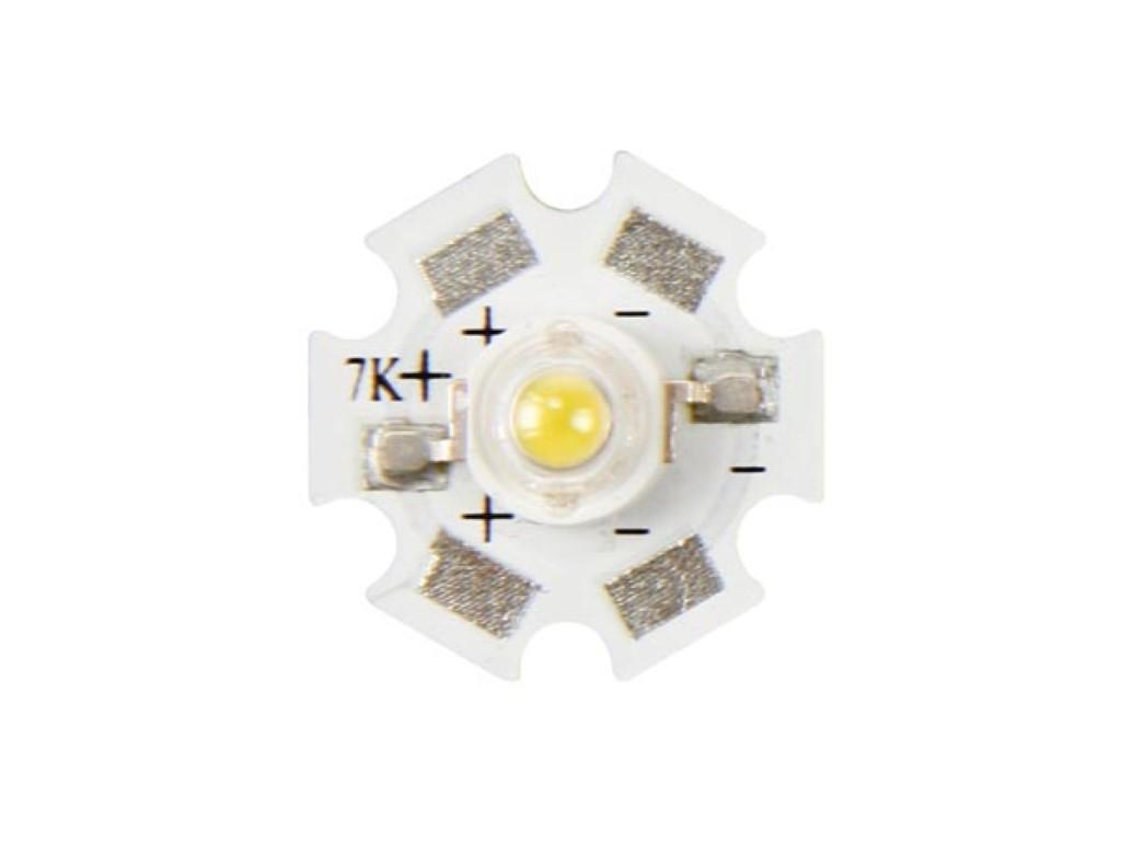 Led de puissance 3w star blanc froid 750ma 6500k 3.4...4v