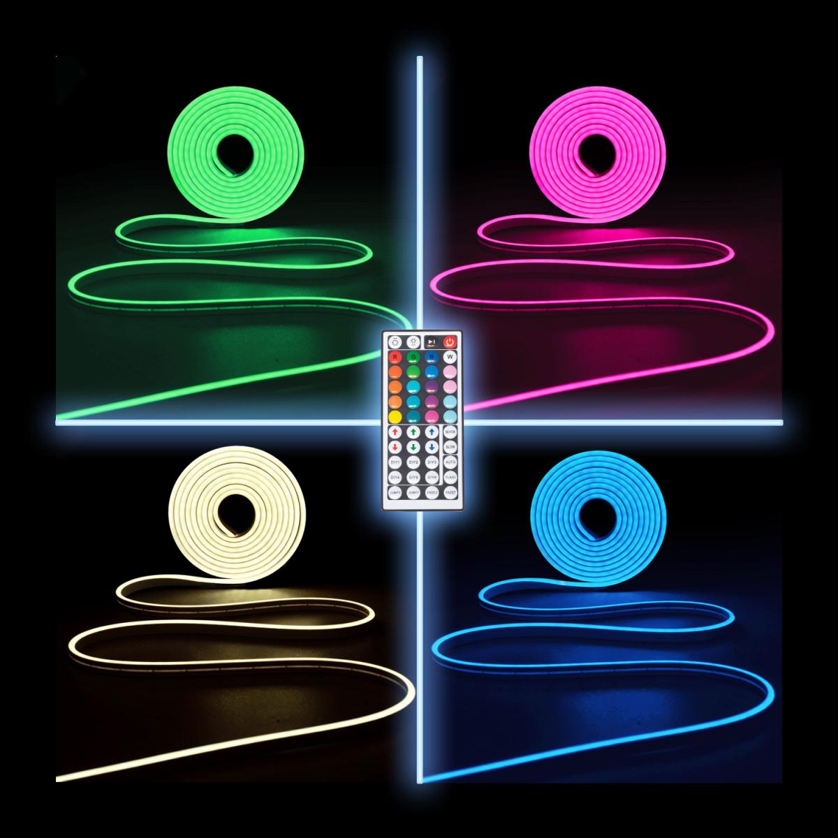 Flexible a led effet neon rgb ip65 ? 5m / télécommande