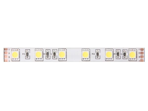 Flexible 300 leds type 5050 5m x 10mm  rouge bleu vert 24v 2.5a 29.5w eclairage indirect