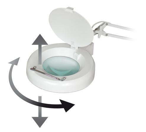 Lampe-loupe d'atelier 5 dioptries 22w blanche