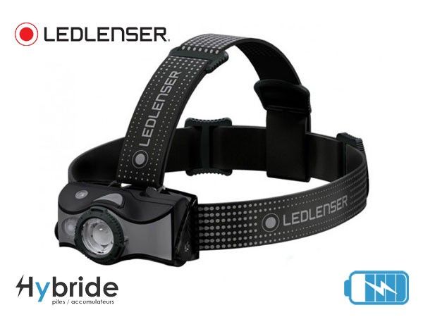 Lampe frontale ledlenser professionnel mh7 grise / ultra puissante 600lm / rechargeable ou pile