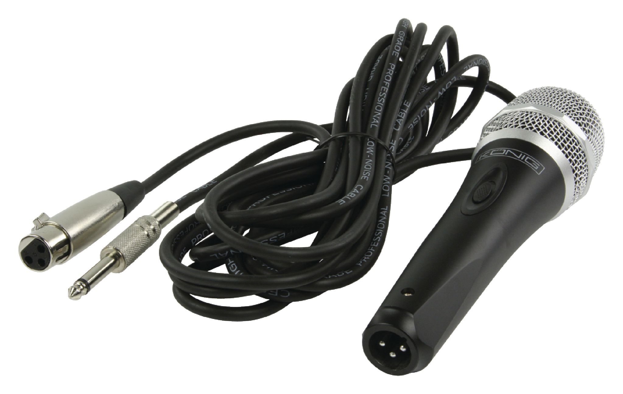 Microphone dynamique professionnelcorps mettalique 50-16000hz 73db avec valise