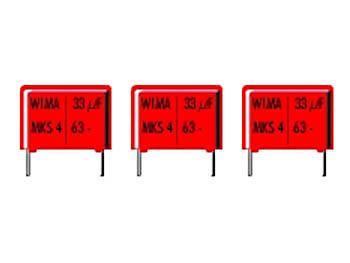 Condensateur mkt 100v 10µf pas 27.5mm mks4 wima