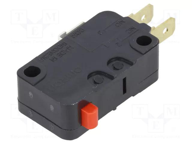 Micro commutateur snap action / 16a/250vac / sans levier / spdt / 27,8x10,3x15,9mm