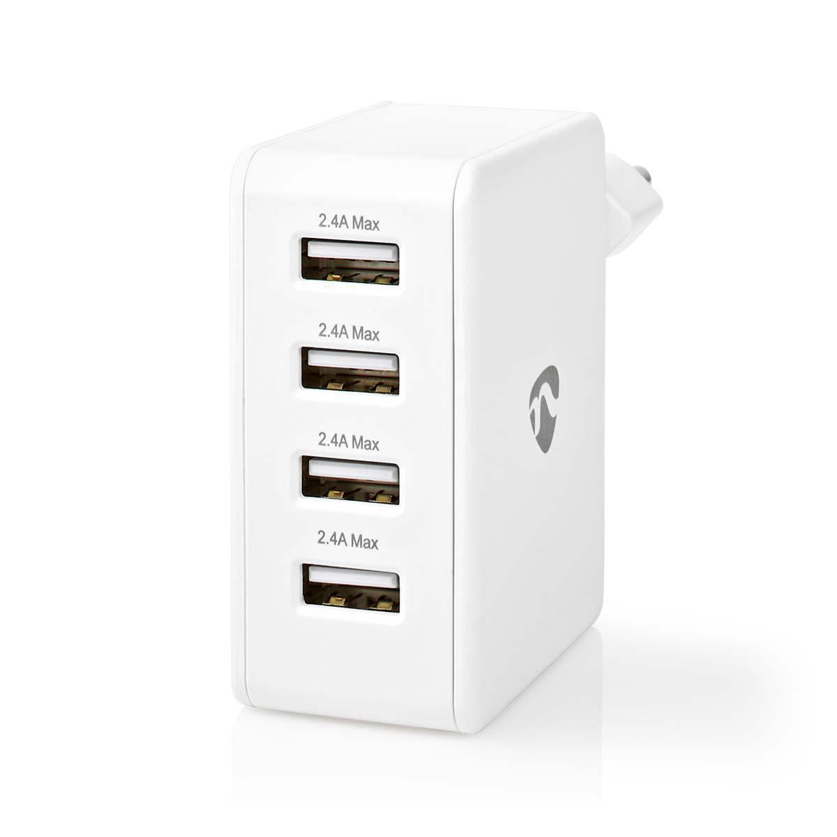 Chargeur rapide usb multi-ports x4 (2x 1.0a / 2x 2.4a)