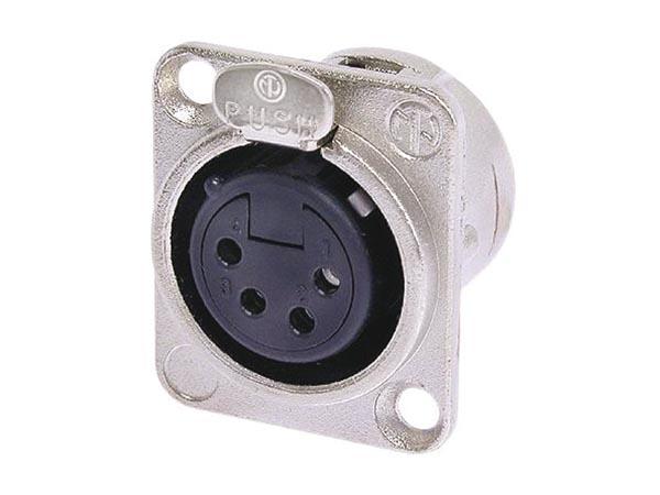Neutrik - embase xlr, 4 points femelle, argente, nickele type d