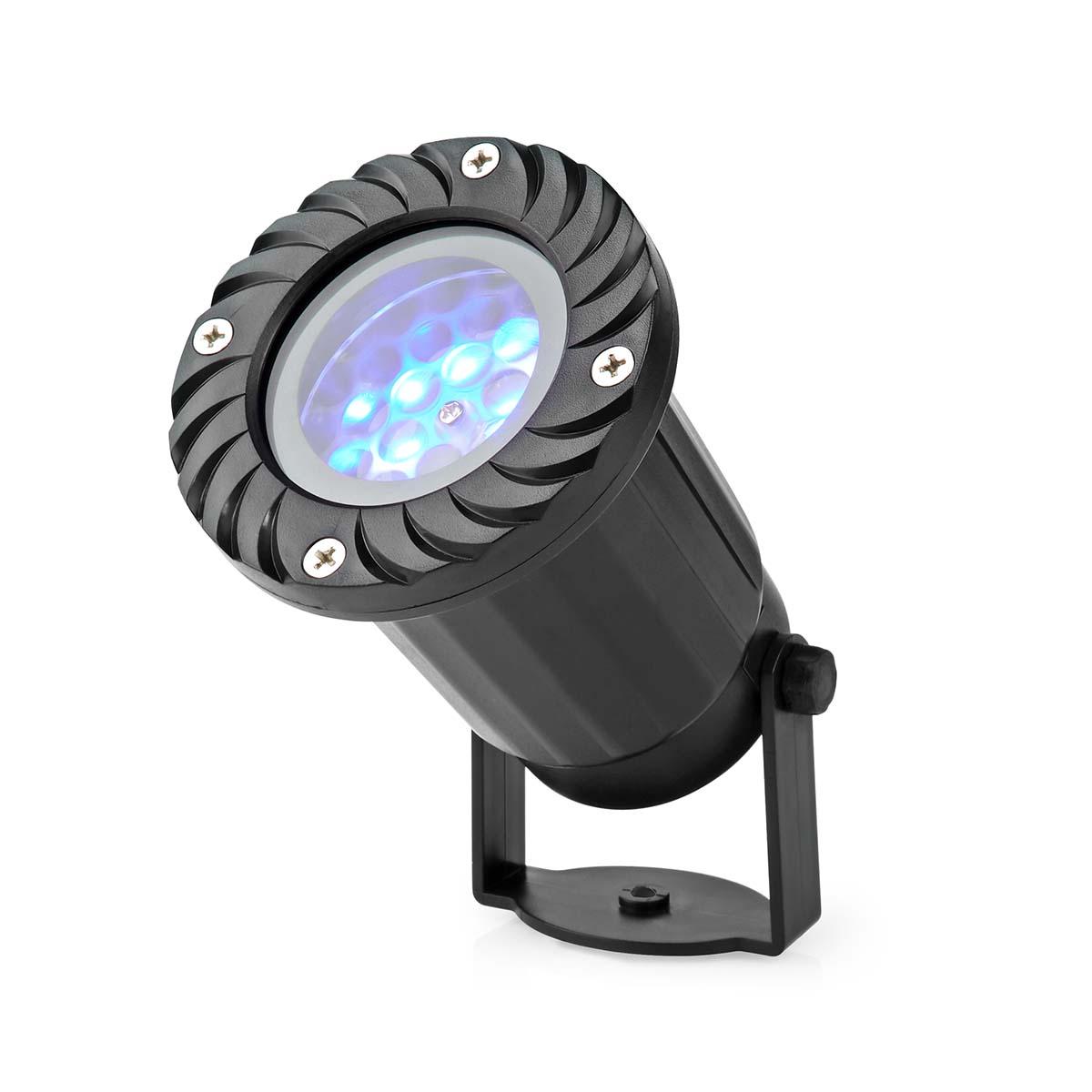 Projecteur à led pour flocons de neige - cristaux de glace blancs et bleus - intérieur ou extérieur