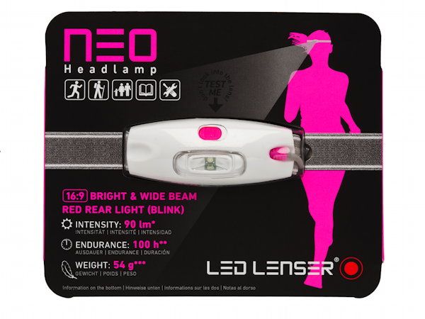 Lampe frontale puissante neo rose ledlenser / 90lumen / portée 15m