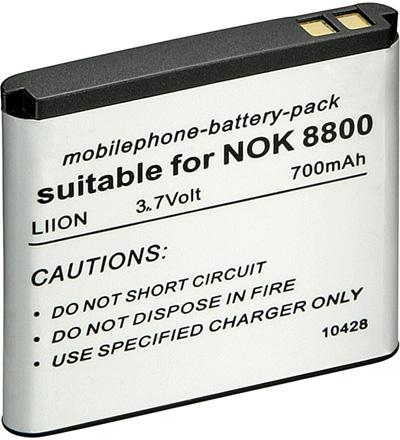 Accu lion 3.7v 700ma pour nokia 8800