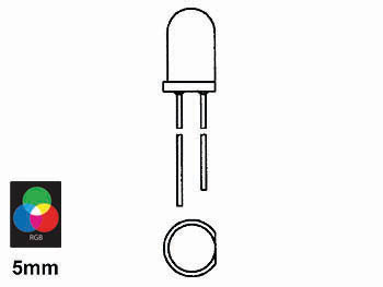 Led rouge 5mm 2.2v 20ma