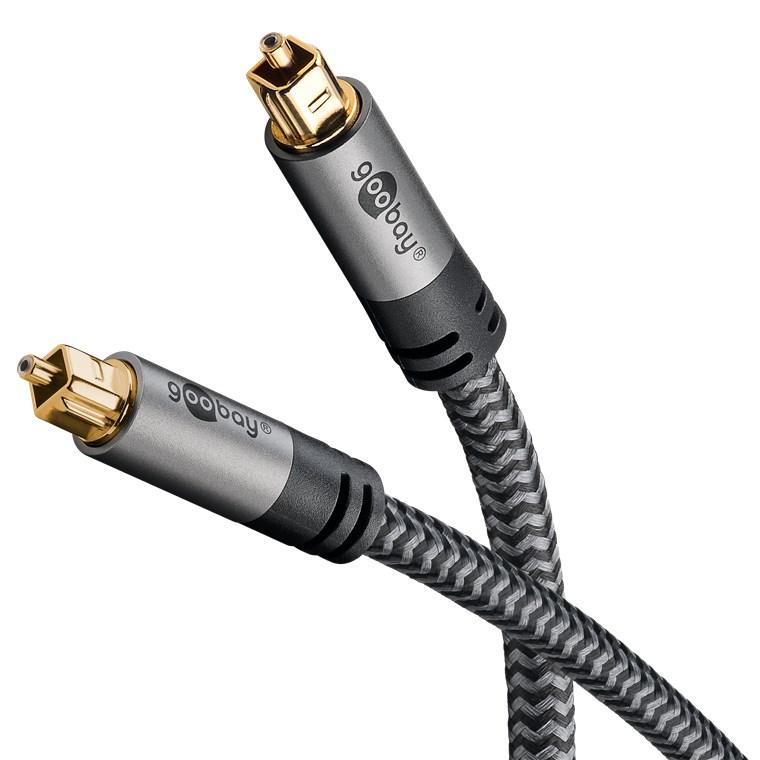 Cable optique audio (spdif) haut de gamme mâle / mâle l=5.00m