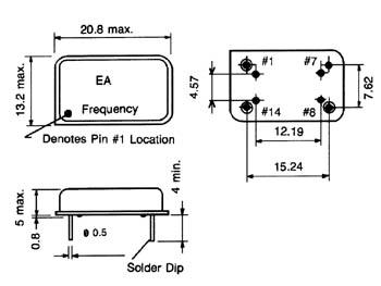 Oscillateur quartz 10.00000hz