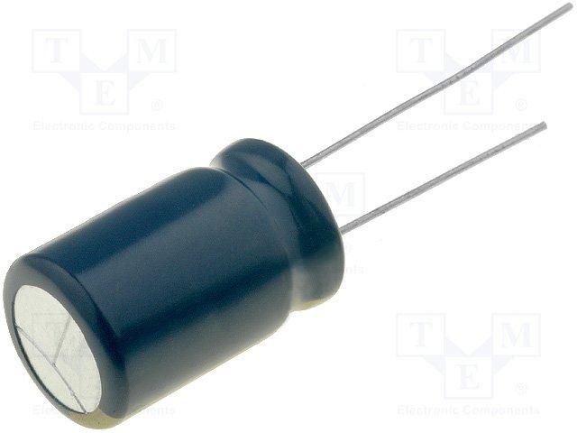 Condensateur chimique radial panasonic faible impedance 100uf / 100v 12.5x20mm 105°c