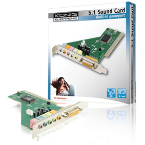 Carte son 5.1 / 2.1 / 2.0 pour connecter jusqu'à 6 haut -parleurs sur votre système