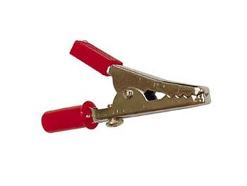 Pince crocodile a visser ouverture max : 15mm - cat1  60vdc 3a - l = 55mm - rouge -