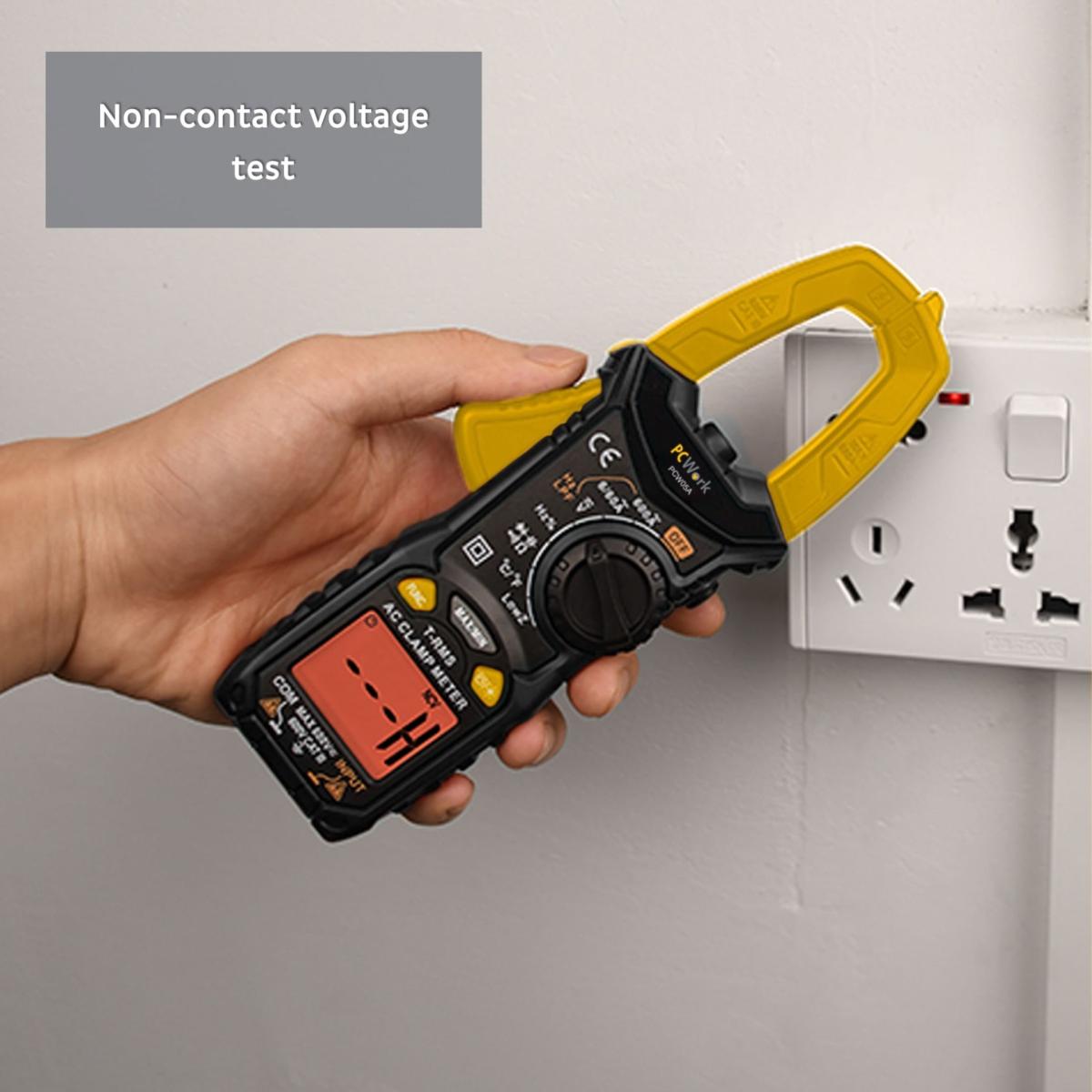 Pince ampèremétrique digital pcwork / 600a dc et ac / capacimètre / ohmmètre / fréquencemètre