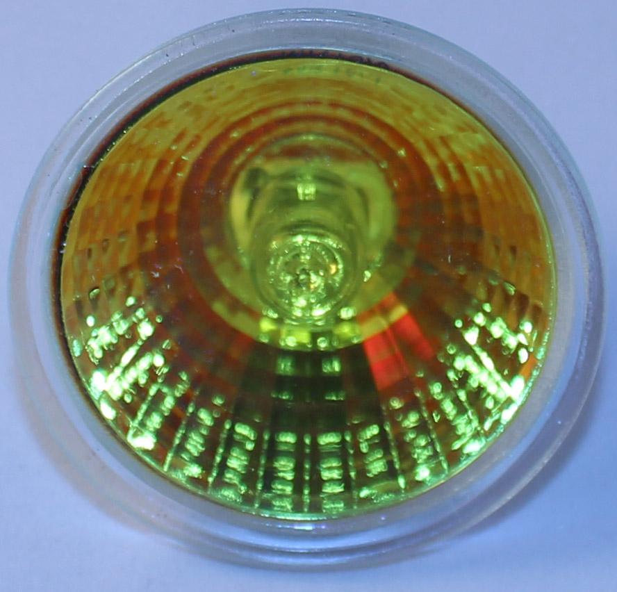 Lot de 3 lampes mr16 jaunes 12v 20w