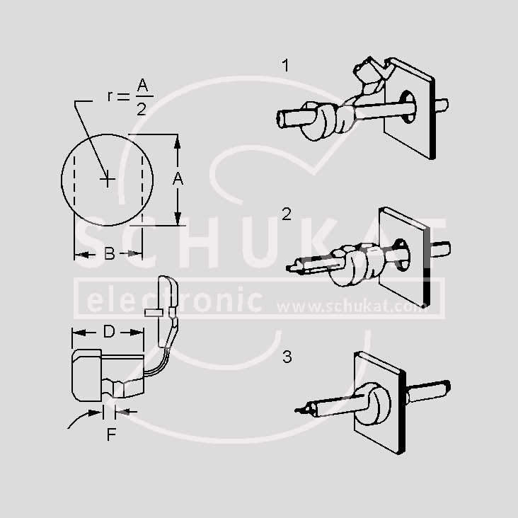 Passe-fils type serre-câble pour câbles rond 6,2 à 7,4mm (lot de 10 pièces)