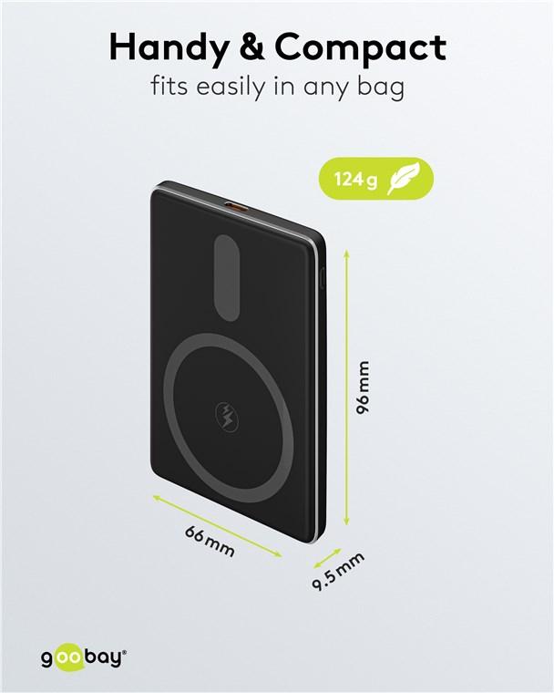 Power bank magnétique sans fil 5.000 mah