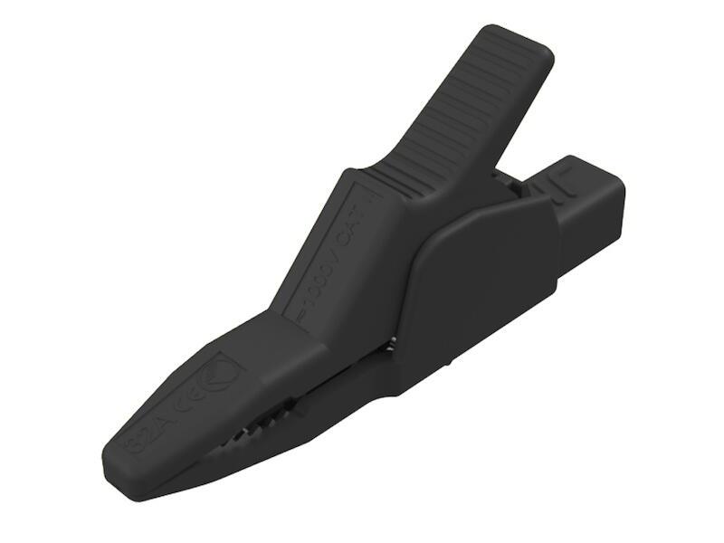 Pince croco cat3  1000v/ 34a noir ak2 b 2540 hirschmann