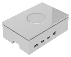 Coffret raspberry pi 4 modèle b, plastique, blanc dim : 93 x 62 x 30mm