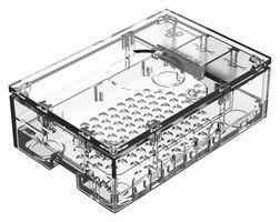 Coffret raspberry pi 4 modèle b, plastique, transparent dim : 93 x 62 x 30mm