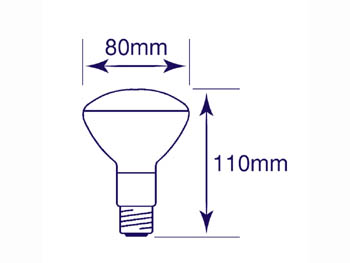 Lampe e27 230v 60w couleur rouge r80