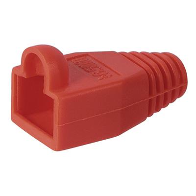 Lot de 10 x rj45 manchon souple pour fiche modulaire - rouge