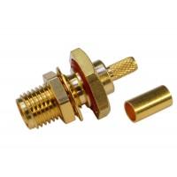 Fiche rp-sma femelle chassis pour cable rg174
