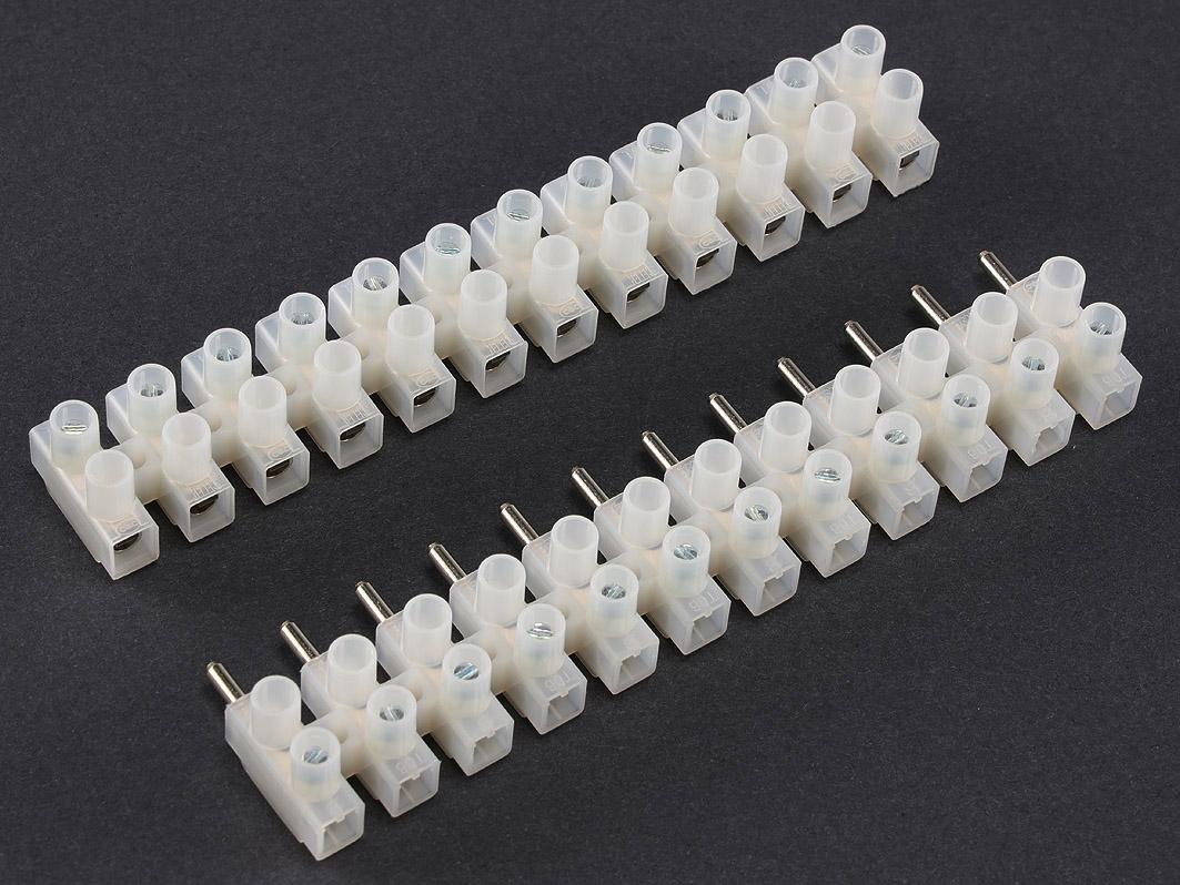 Domino enfichable male et femelle / 12 bornes / pour câbles 2,5 - 4,0 mm²